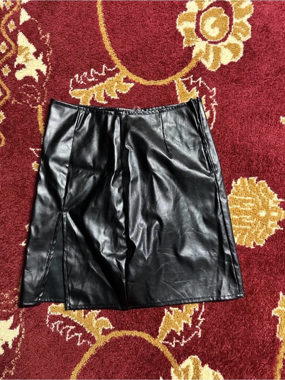 Windsor Black Faux Leather Mini Skirt
